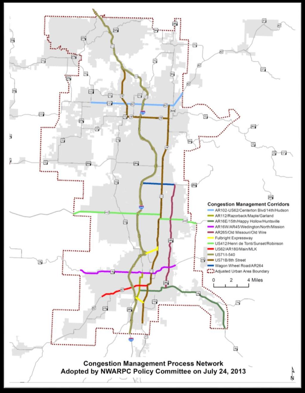 Northwest Arkansas Congestion Management Process Facilities Note: Facilities Described from North to South and from West to East US71/I-540 Segment From To Length Operating Facility Type Posted Speed