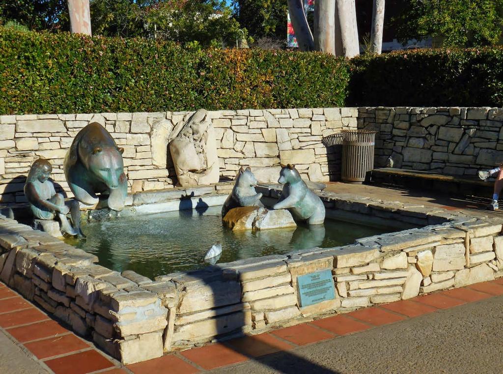 SAN LUIS OBISPO This lovely water feature is an image of the Chumash people who inhabited the area around San Luis
