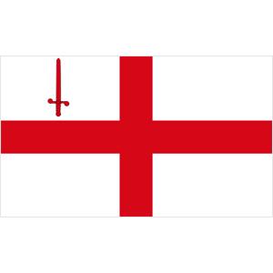FLAG OF THE CITY OF LONDON The flag of the City of London is based on the flag of England, having a centred red St George s Cross on a white