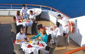 Wi Fi access throughout the ship and 24 hour room service.