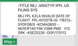 The acknowledgement message is usually available one minute after filing. For VFR flight plans, often no acknowledgment message is returned.