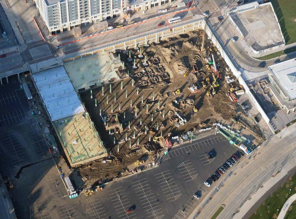 Aerial view of Phase IIIA progress in