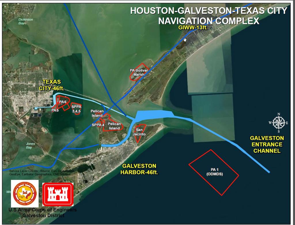 Ongoing contracts: N/A ONGOING AND UPCOMING CONTRACTS GALVESTON-TEXAS CITY COMPLEX Upcoming contracts: Galveston Harbor Hopper Dredging (Sept 2018 award) Galveston Pelican Island Dike Raising (Sept