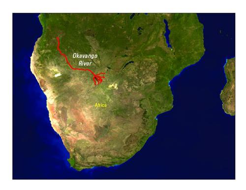 Water Systems Okavango River Runs southeast
