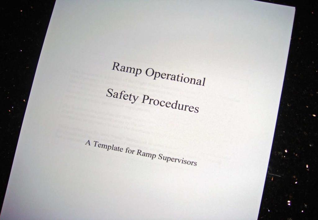 Sheets Ramp Operational Safety Procedures Document Template