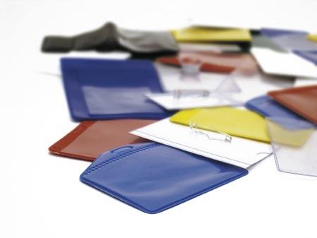 Plastic pockets are for temporary use for thinner cards and sheets of paper and are intended for visitor cards, ID cards