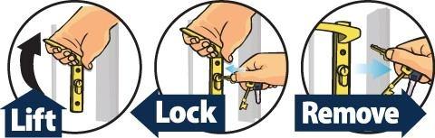 Please also consider the use of timer switches to light your houses up after dark if you are not yet home. LOCKING A UPVC (THREE OR FIVE POINT LOCKING SYSTEM) DOOR.