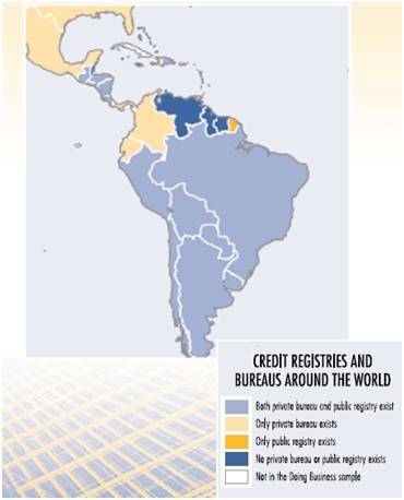 Brazil, Paraguay and Uruguay improved their credit information systems in Doing Business 2012 Brazil allowed private credit bureaus to collect and share positive information A study looked at the