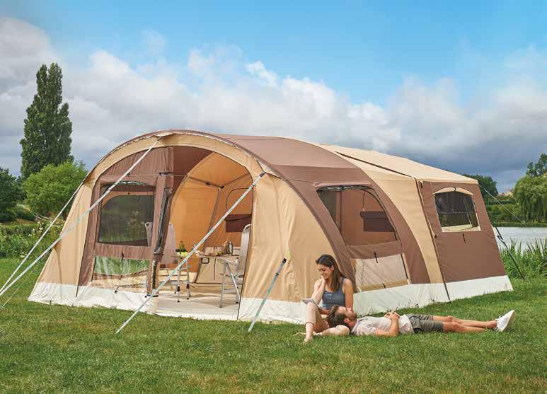 )Safari RESIDENTIAL QUICK SETUP 20 MINS Presented with original equipment Easy setup: thanks to its simple, curved frame. Spacious with 2 large bedrooms, large living room and good storage space.