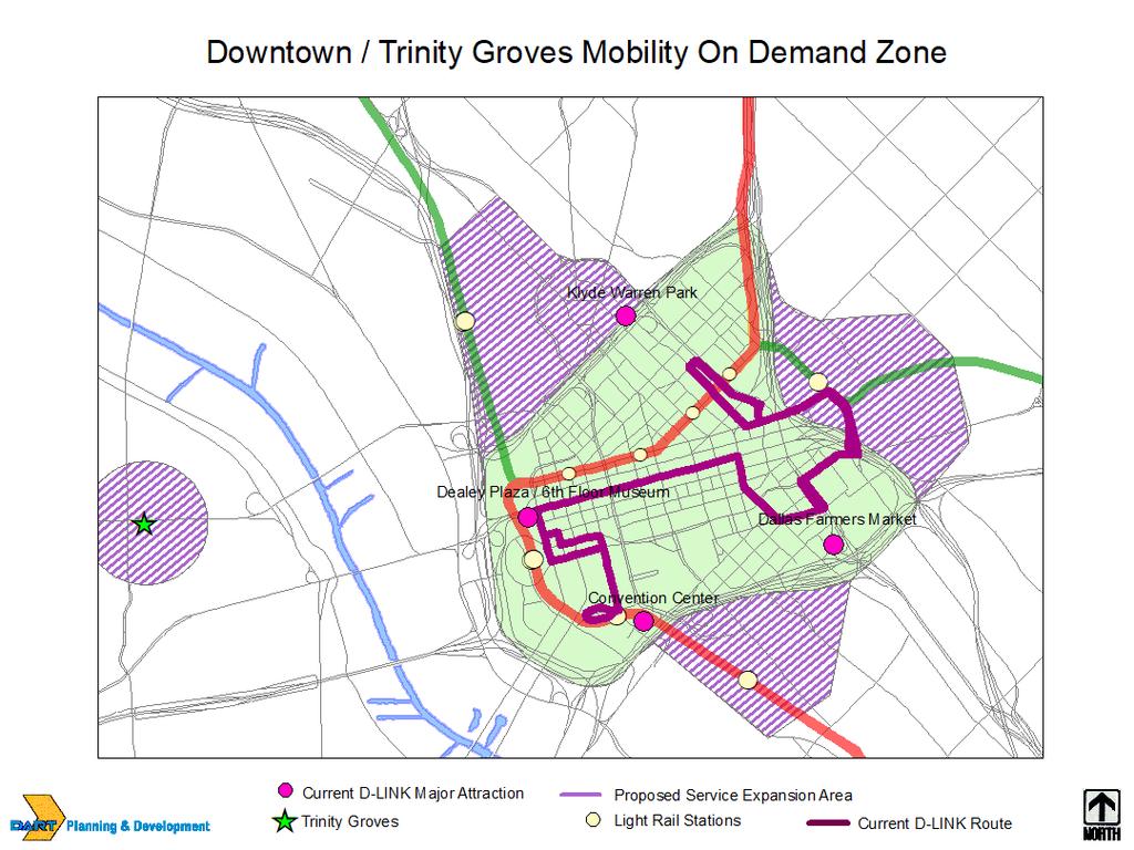 Description of On-Demand Downtown Area On Demand Zone is Area Shaded