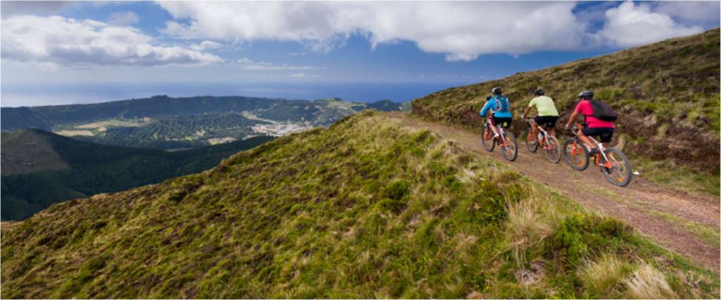 1. Mountain Bike Tour in Sete Cidades - Volcanic Complex - Full Day 5h00 25 Km Hard On this tour we explore the west side of São Miguel and the volcanic complex of Sete Cidades.