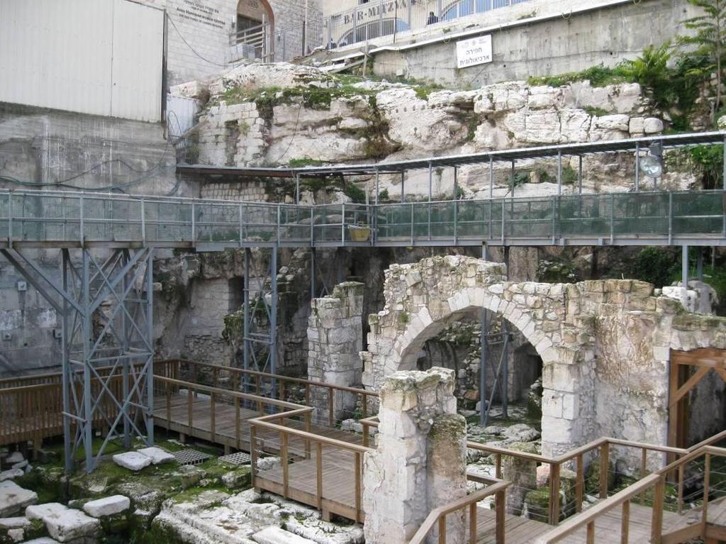 Excavations on the Western Wall plaza preparation of a visitors path alongside remains of the Roman road Archeology as a Tool for Changing Topography and Landscape There is no disputing the fact that