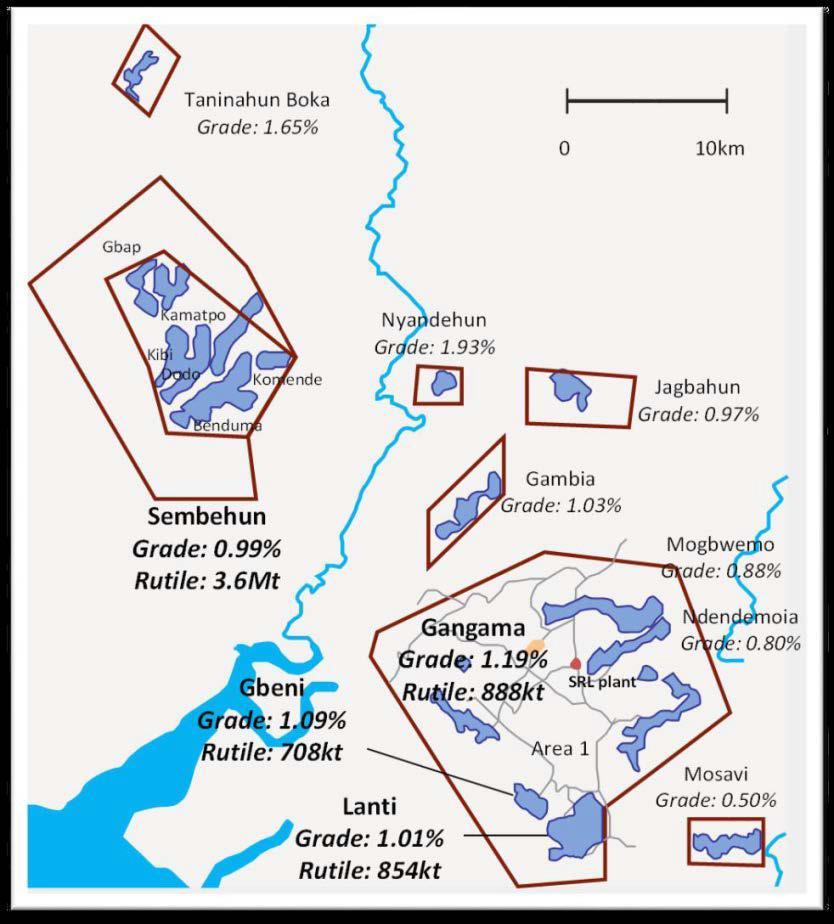SRL Resources and Mine Planning SRL deposits Mining is currently across three deposits: dredge mining at Lanti dredge pond - end of life expected in 2018 dry mining at Gbeni (Lanti Dry) dry mining at