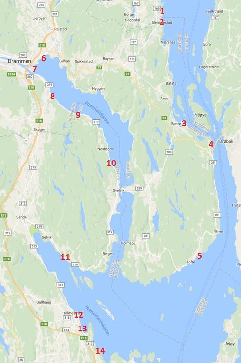 2 DEVELOPMENT OF NEW TIMBER TERMINAL export harbour in the regions west of Oslo. From the initial screening (phase 1) of suitable locations, three locations have been selected.