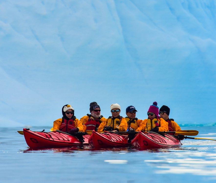 Sea Kayaking in Antarctica Experience Antarctica from the unique vantage point of a sea kayak. The majestic landscape, the icebergs, the wildlife.