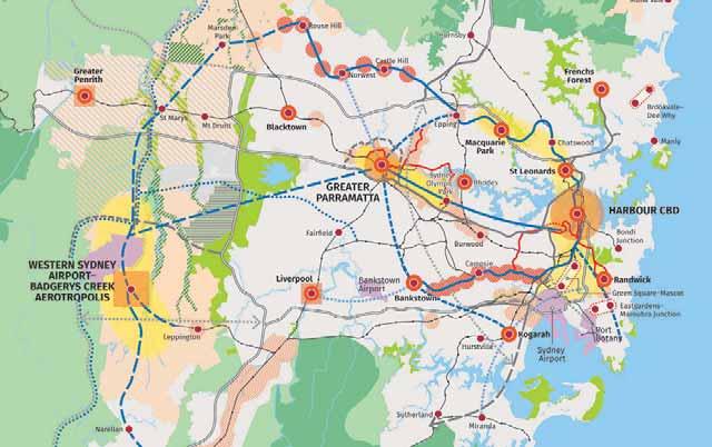 Our response The Plan for Metropolitan Sydney, Sydney Region Plan, Greater Sydney Commission A connected city - Getting the most out of transport investment The future rail line from Cudgegong Road