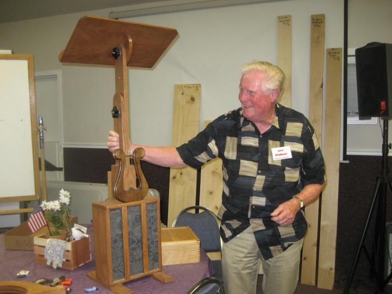 It turns out that the pastor of the Park Community Church had purchased this music stand John had made for the Sheppard of the Hills church.