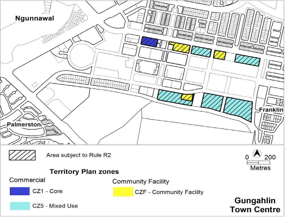 Land use and subdivision The following elements apply to the future urban area within the Gungahlin Town Centre.