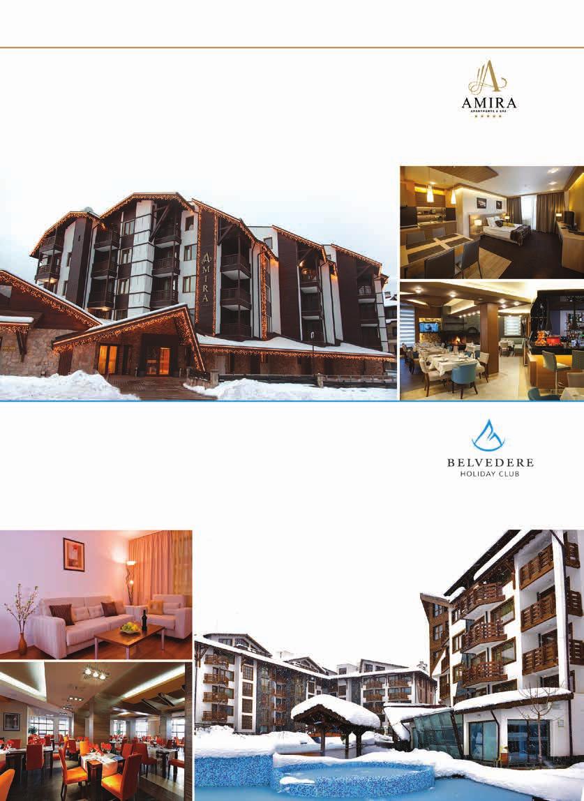 Hotel Amira is a five-star boutique hotel with excellent location in the town of Bansko, at five-minute walk from the first station of the gondola lift and at four minutes walking distance from Mall