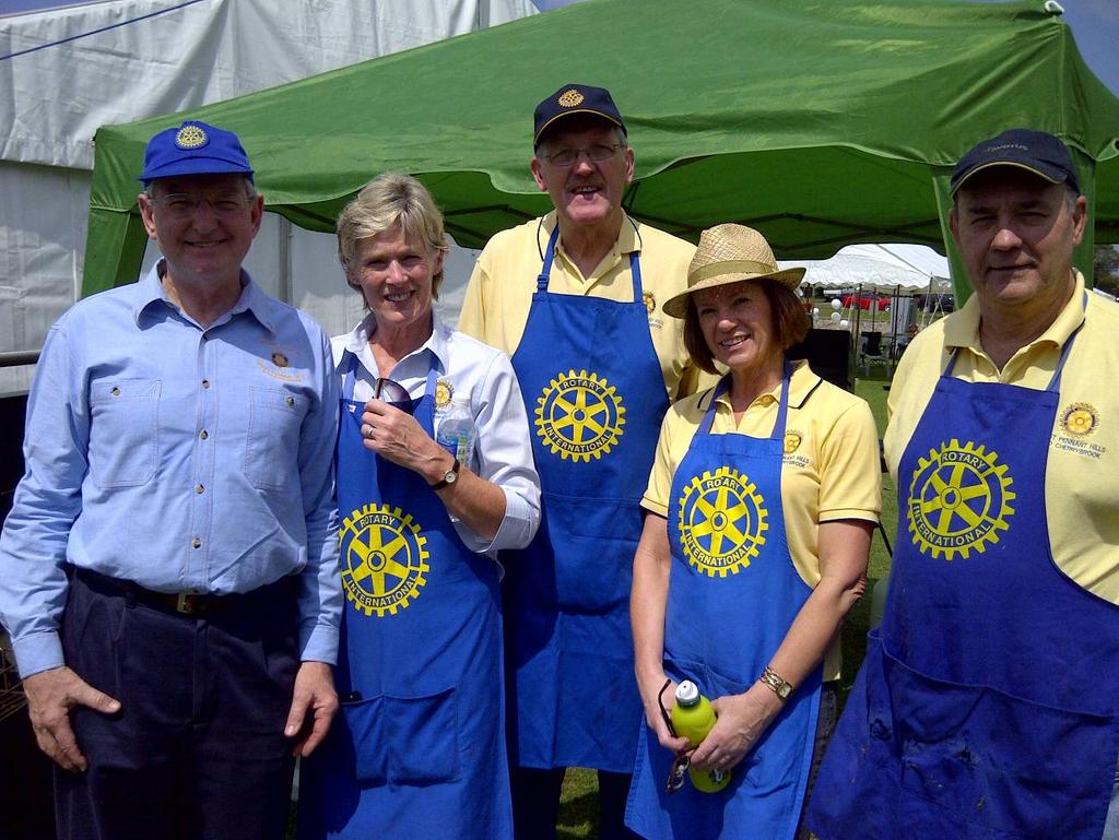 The five intrepid Rotary Members and Partners at Burnside R.Y.D.A.