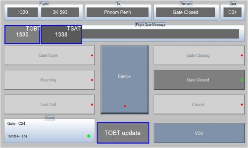 Gate Message Input Device (GMID): supporting TOBT input from Gate Hold Room This
