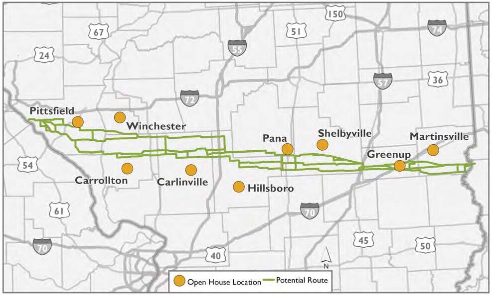 Potential Routes Overview Map Potential routes for the Grain Belt Express are represented on the overview map below. Detailed maps of the potential routes will be available at the public meetings.