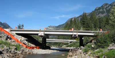 Temporary detour bridge at Gold Creek built to be used during B construction. B In 2010, Max J.
