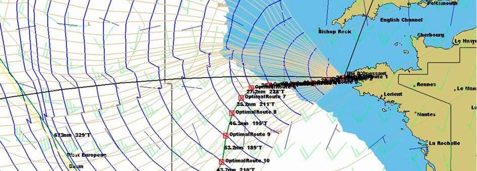 Voyage planning weather routing 5% The purpose of weather routing is to find the optimum route for long distance voyages, where the shortest route is not always the fastest.