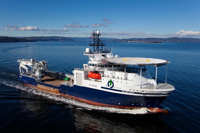 ISLAND PRIDE SECURES SEVEN-YEAR CHARTER Island Offshore has secured a seven-year charter with Ocean Infinity, which will see the UT 737 CD-designed Island Pride used on the campaign.