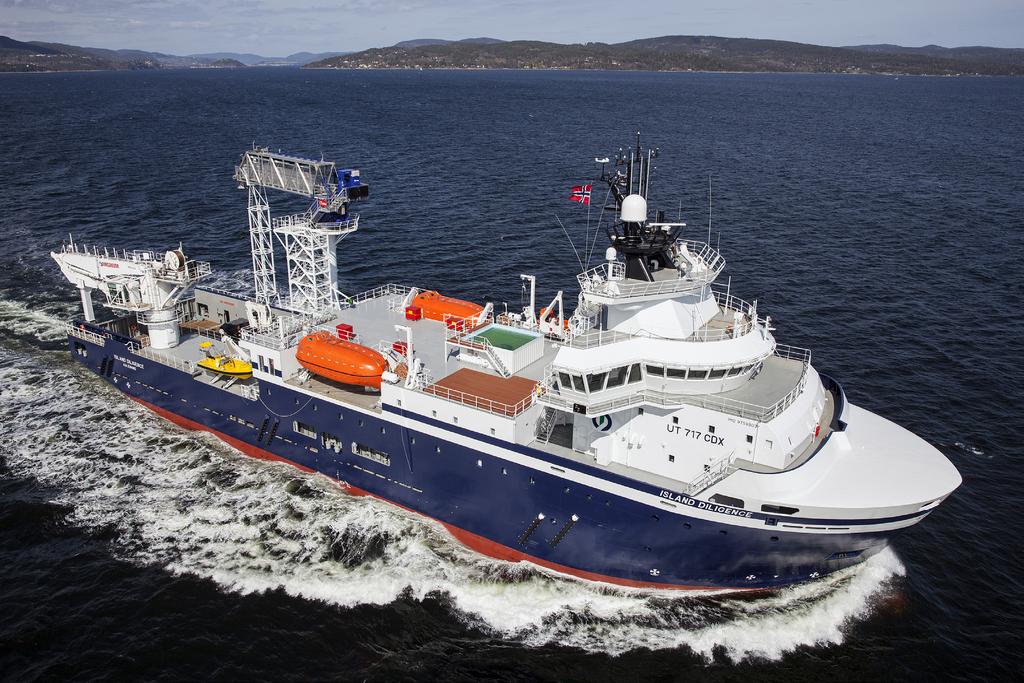 FEATURE VESSEL ISLAND DILIGENCE Island Offshore has taken delivery of the Rolls Royce UT 717 CDX designed Island Diligence from the Vard Brevik yard in Norway.