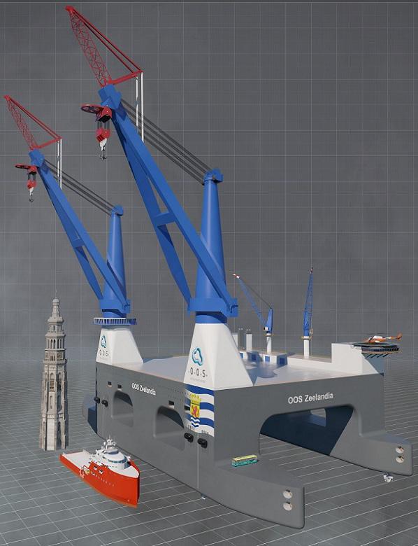The Zeelandia will be equipped with two cranes, each with a lifting capacity of 12,000 tons.