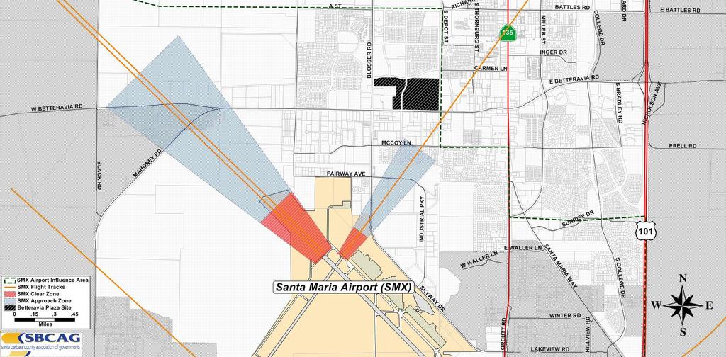 ATTACHMENT 4 - PROJECT SITE LOCATION WITH AIRPORT LAND USE PLAN SAFETY