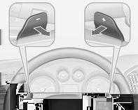 144 Vožnja i rukovanje Mjenjač u kolu upravljača Ručicu birača pomaknite iz položaja D u lijevo. M ili broj odabranih brzina označava se na zaslonu mjenjača.