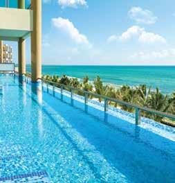 GENERATIONS RIVIERA MAYA HIGHLIGHTS Oversized 1, 2 & 3 bedroom oceanfront suites that can accommodate up to 12 guests Innovative oceanfront infinity pool balcony suites on 2nd, 3rd & 4th