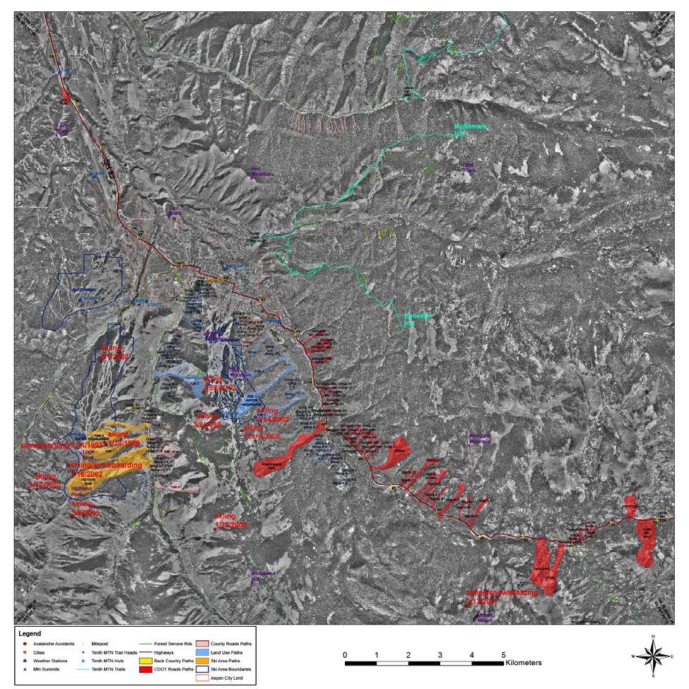 1:24K vector data (USGS topo sheet) for all applications. We do not try to interpolate or model weather, snow, or avalanche fields on USGS DEM (Digital Elevation Model) data.