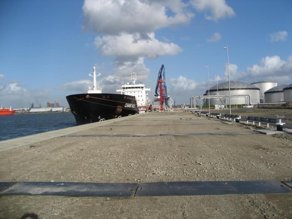 Sufficient distance bollards from quayside