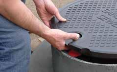 Test report from independent lab is available upon request. Composite lids have no scrap value, deterring theft common to iron lids.