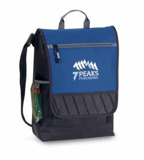 5H 3W Description: 600D Polyester 420D Polyester / Front zippered pocket / Main compartment with Velcro closure / Zippered mesh pocket and pen loop under front flap /