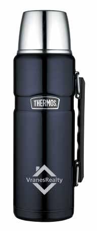Thermos Stainless King Direct Drink Bottle - 24 Oz. Smooth flow design helps control the flow of warm liquids 12 24 48 96+ 49.75 42.48 34.25 32.98 Colors: 80050 Midnight Blue Size: 10.5H 3.25" dia.