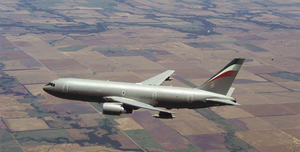 ITALY TO FLY 1ST KC-767A The Italian Air Force became Boeing s first 767 Tanker customer in 2001 when it selected the aircraft following a competition; in October 2002, it signed a contract for four