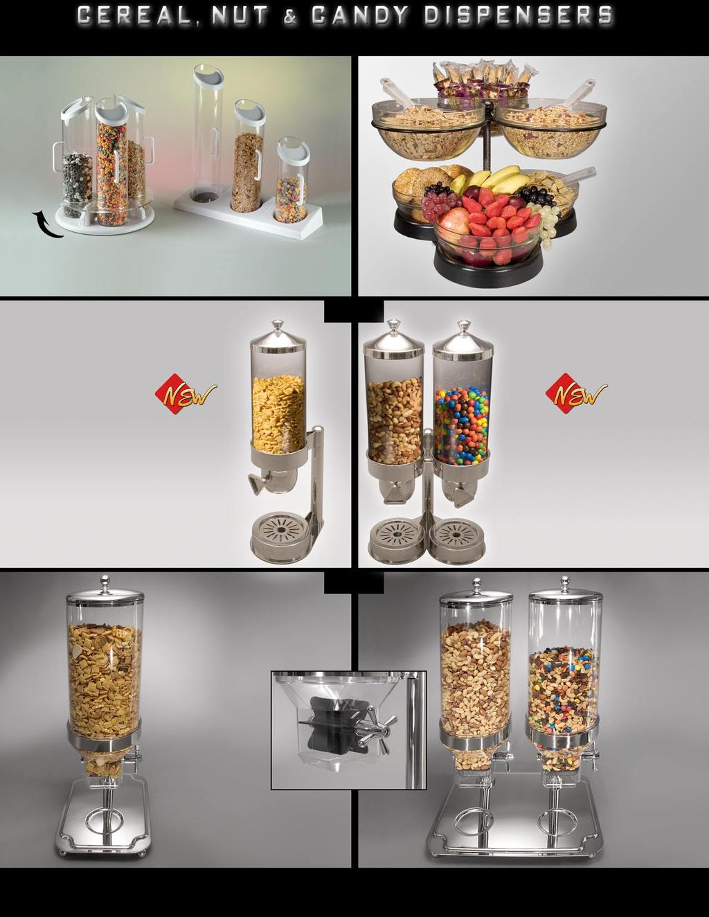 Variety of styles & models for ALL budget levels ALL dispensers are specially designed to reduce spillage Lightweight, durable and easy to clean & store Food safe alternative to utilize COST SAVING