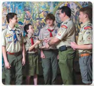 Ranks The first rank you ll earn as a Boy Scout is the Scout rank, which you earn by completing the Boy Scout joining