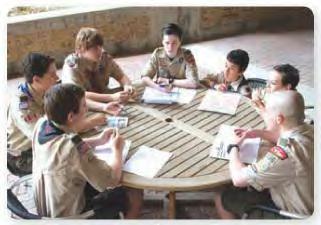 Your patrol is the basic team you will work with as a Boy Scout. Your patrol will work together, cook together, camp and hike together, and celebrate successes together.