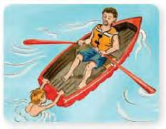 Go with support means to swim to the victim with a float, life jacket, or other support device. This is the most dangerous type of rescue and should only be attempted by a trained rescuer.