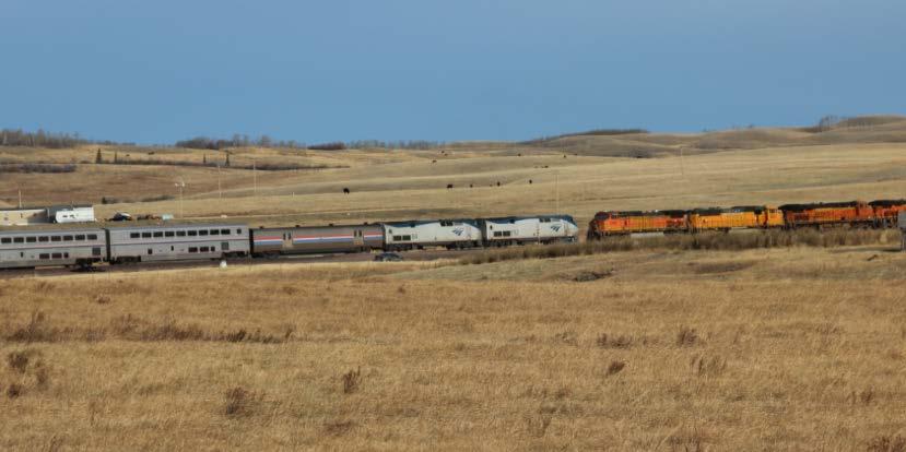Amtrak 84 and 192 are east bound with the Empire Builder.