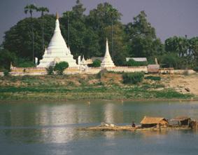the river, observing changes in the landscapes and scenery before your arrival in Bagan. Enjoy the many onboard activities, amenities and services, before watching the sunset at a famous pagoda.