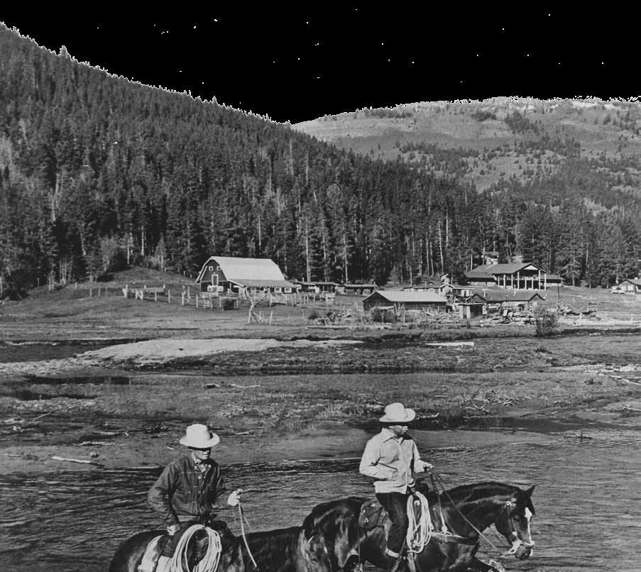 They started a guest ranch in 1919 where visitors enjoyed horseback riding, trout fishing, and bear hunting. The original barn was built in 1925.