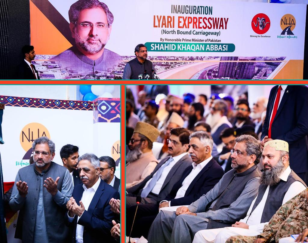 Lyari Expressway Inauguration Karachi 28 th January 2018 Prime Minister Shahid Khaqan Abbasi inaugurated the expressway s north-bound track starting from