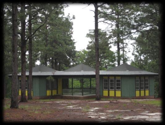 Shelter with activity area Cabins and unit shelter area wheelchair accessible Whispering Pines Outside Group Rental Fee: $105 per night Cabin unit with 2 double cabins and a unit shelter Cabins have