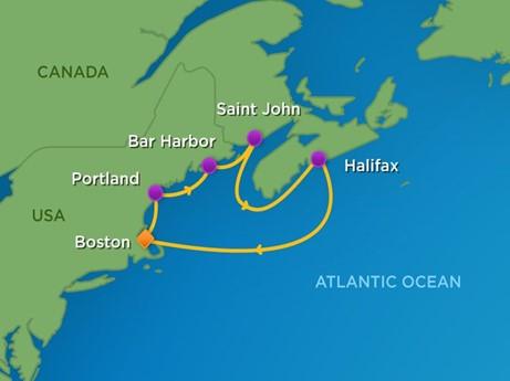 00 pp Price Includes: Roundtrip Bus to Port, 5 Night Cruise, Port Taxes & Government Fees, $50 per Cabin Shipboard Credit Serenade of the Seas - 12 Night Beantown & Beaches Cruise October 30 November